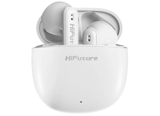 HiFuture Colorbuds2 TWS Earphones, Bluetooth 5.3, 20 Hours Playtime, IPX5 Sweatproof, ENC for Calls, Dynamic Bass, Wireless Earbuds - White
